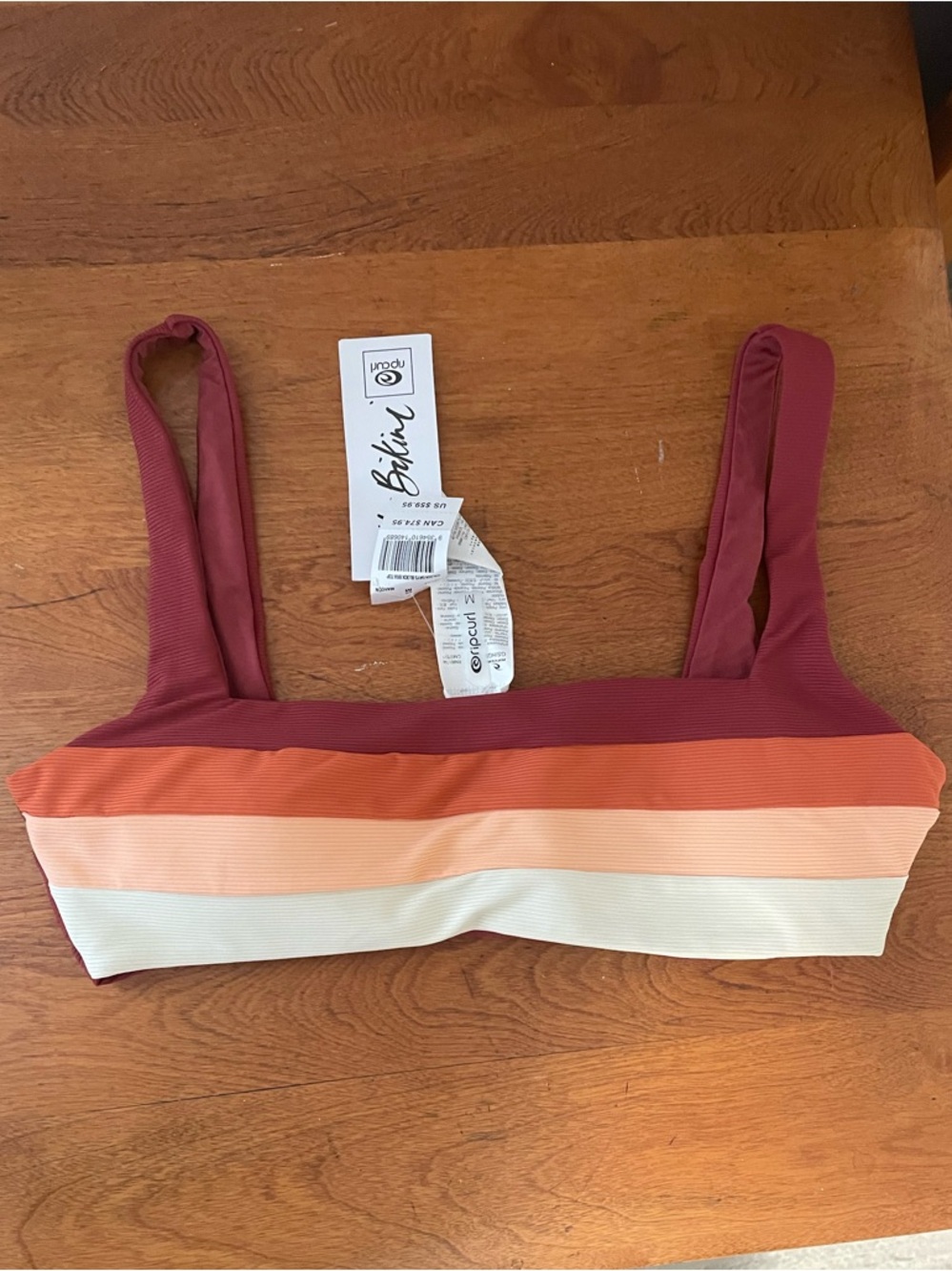 Ripcurl Stripe Bikini Top Medium